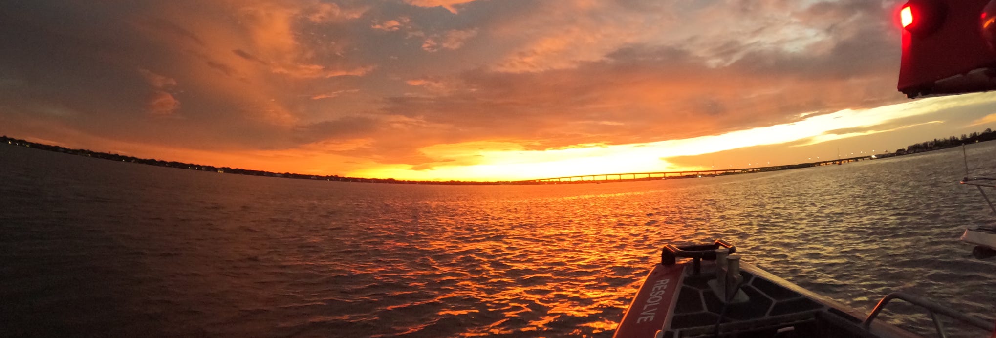 Sunrise Sunset Boating Savage Bridge Waterway Stuart Florida