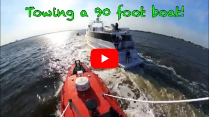 Yacht Towing Large Boat River Stuart Port St Lucie Florida