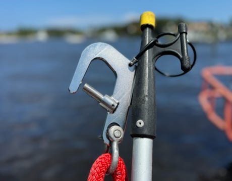 Spring For Boat Hook EZCaptainHooks Easily Remove From Trailer Eye Safe Towing